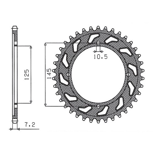 Зірка задня Sunstar 1-2539-59