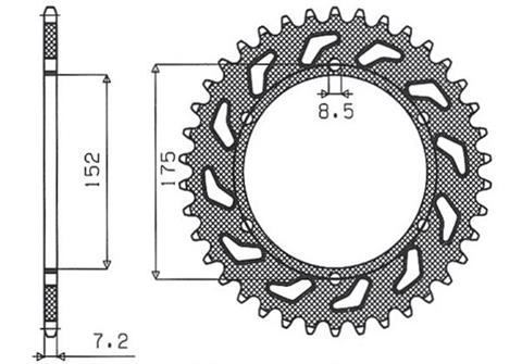 Зірка задня Sunstar 1-2682-57