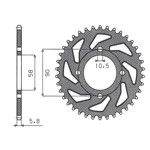 Зірка задня Sunstar 1-3079-41