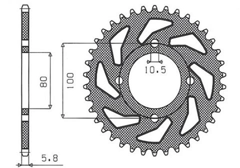 Зірка задня Sunstar 1-3314-41
