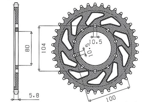 Зірка задня Sunstar 1-3356-44