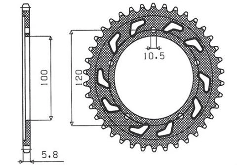 Зірка задня Sunstar 1-3430-44