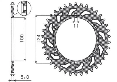 Зірка задня Sunstar 1-3435-45