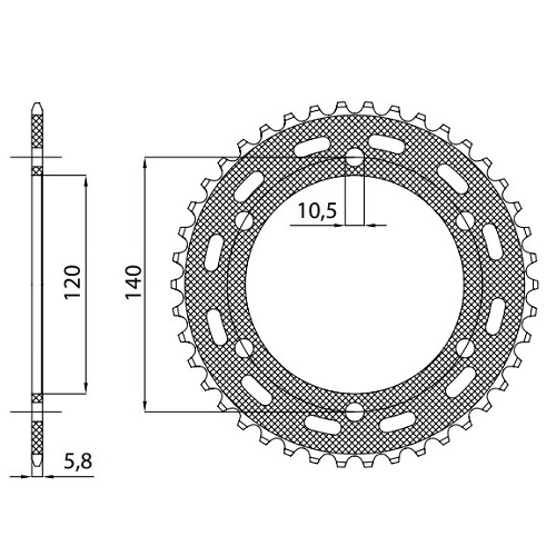 Зірка задня Sunstar 1-3529-42