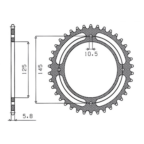 Зірка задня Sunstar 1-3538-41