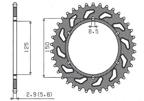 Зірка задня Sunstar 1-3547-42