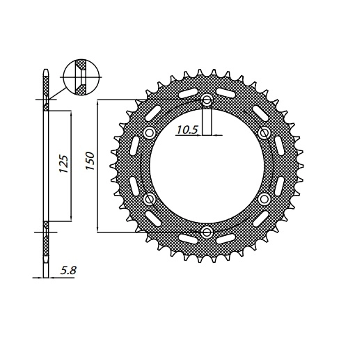 Зірка задня Sunstar 1-3547-50