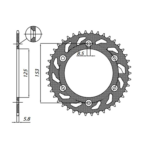 Зірка задня Sunstar 1-3559-50