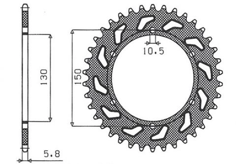 Зірка задня Sunstar 1-3610-45