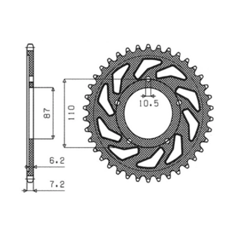 Зірка задня Sunstar 1-4386-46