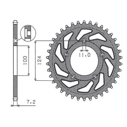Зірка задня Sunstar 1-4437-38