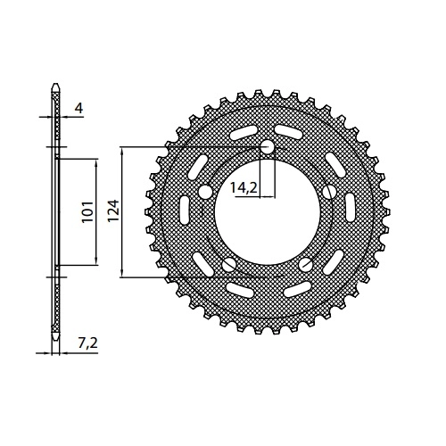 Зірка задня Sunstar 1-4442-41
