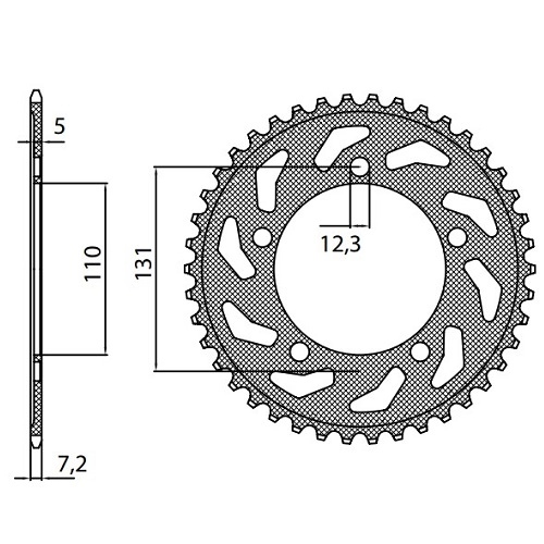 Зірка задня Sunstar 1-4467-45