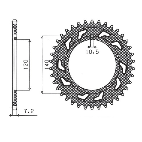 Зірка задня Sunstar 1-4499-44