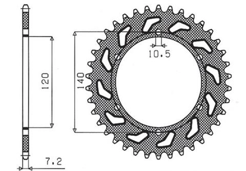 Зірка задня Sunstar 1-4529-39