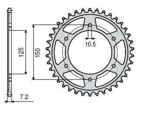 Зірка задня Sunstar 1-4553-44