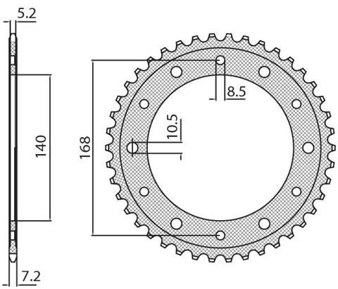 Зірка задня Sunstar 1-4656-47