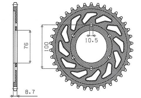 Зірка задня Sunstar 1-5226-48