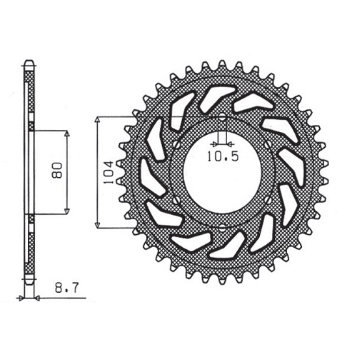 Зірка задня Sunstar 1-5353-40