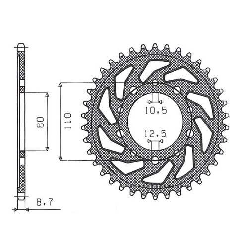 Зірка задня Sunstar 1-5363-42
