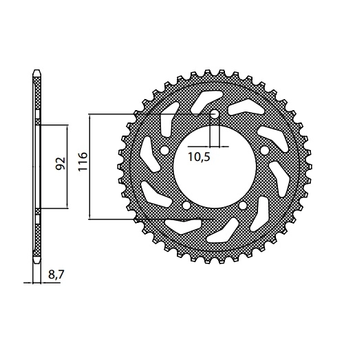 Зірка задня Sunstar 1-5405-41