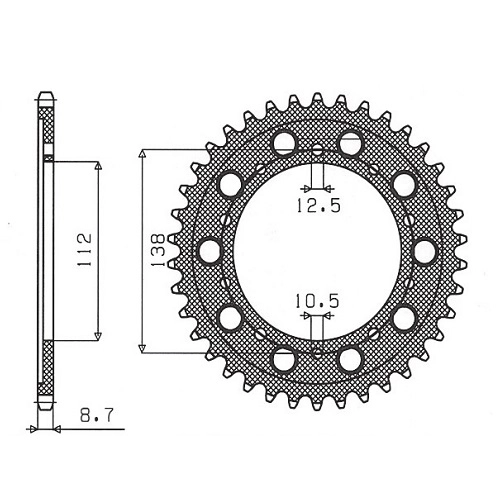 Зірка задня Sunstar 1-5485-39
