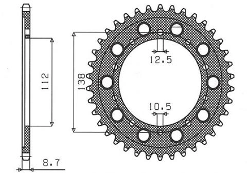 Зірка задня Sunstar 1-5485-42