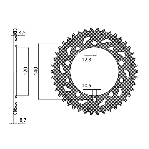 Зірка задня Sunstar 1-5500-40