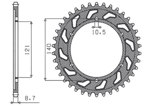 Зірка задня Sunstar 1-5536-40