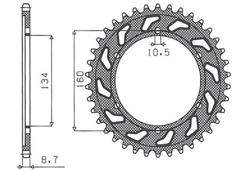 Зірка задня Sunstar 1-5635-41