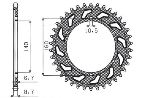 Зірка задня Sunstar 1-5652-44