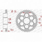 Звезда задняя Afam 50801-38