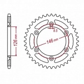 Звезда задняя Grosskopf ALU808.47 Black