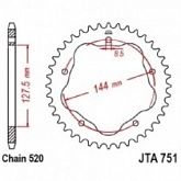 Звезда задняя JT JTA751.42 Black
