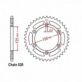 Звезда задняя JT JTA897.48 Blue