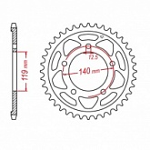 Звезда задняя JT JTR10.46