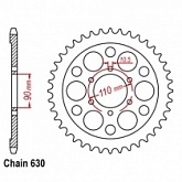 Звезда задняя JT JTR858.35