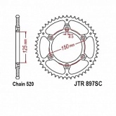 Звезда задняя JT JTR897.46SC