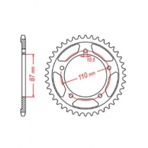 Звезда задняя MTX Parts 11-01D-39