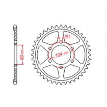 Звезда задняя MTX Parts 11-054-41