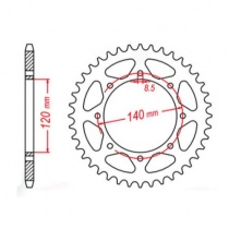 Звезда задняя MTX Parts 11-186-44