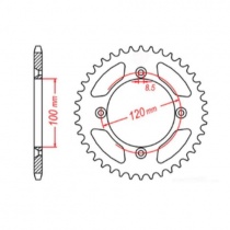 Звезда задняя MTX Parts 11-209-48