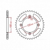 Звезда задняя MTX Parts 11-209-52