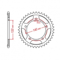 Звезда задняя MTX Parts 11-35F-42