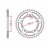 Звезда задняя MTX Parts 11-35F-43
