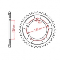 Звезда задняя MTX Parts 11-35F-43