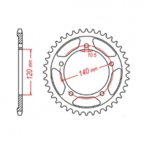 Звезда задняя MTX Parts 11-35F-47