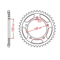 Звезда задняя MTX Parts 11-41F-40