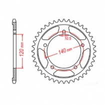 Звезда задняя MTX Parts 11-41F-43