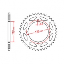 Звезда задняя MTX Parts 11-455-47